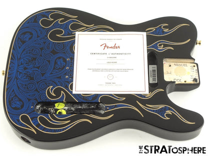USA Fender James Burton Telecaster Tele BODY Guitar Blue Paisley Flame