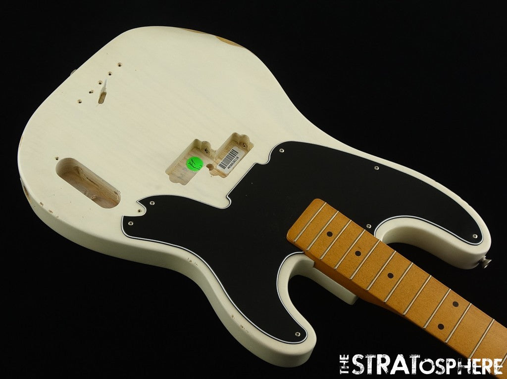 Fender Mike Dirnt Road Worn Precision P Bass BODY & NECK Ash Nitro White Blonde