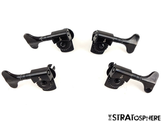NEW Schaller 2x2 M4S Lightweight Bass TUNERS Pegs 22:1 Ratio Black TK-0989-003