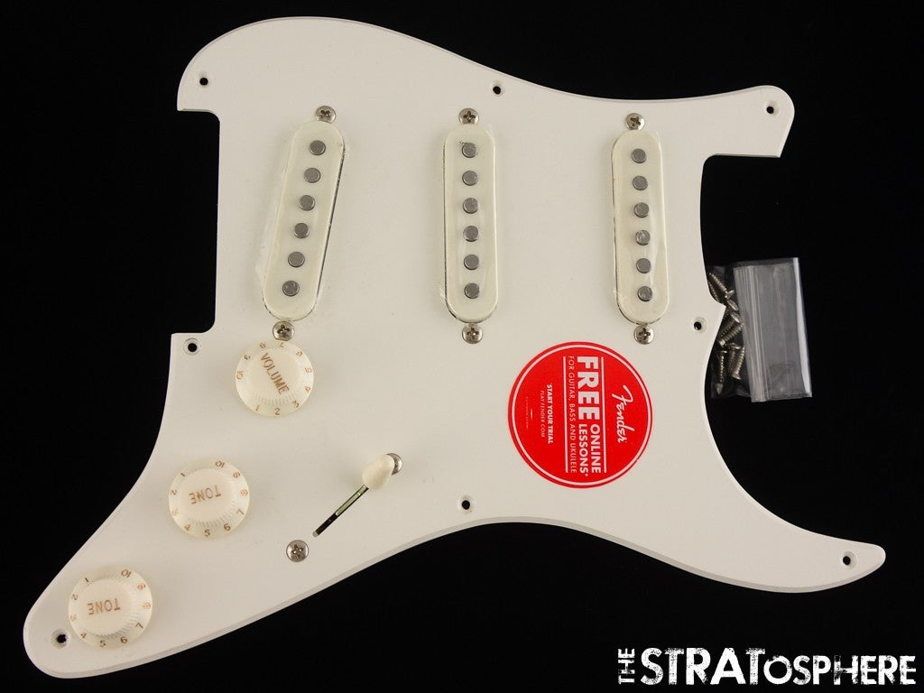 Fender Squier 50s Strat HT Hardtail LOADED PICKGUARD, Prewired White 1950s!