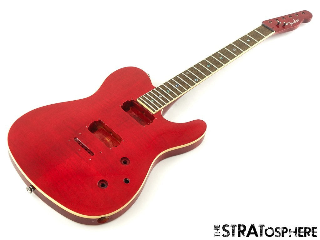 Fender Flame Maple Top Telecaster Tele BODY + NECK FMT Set Neck Crimson Red