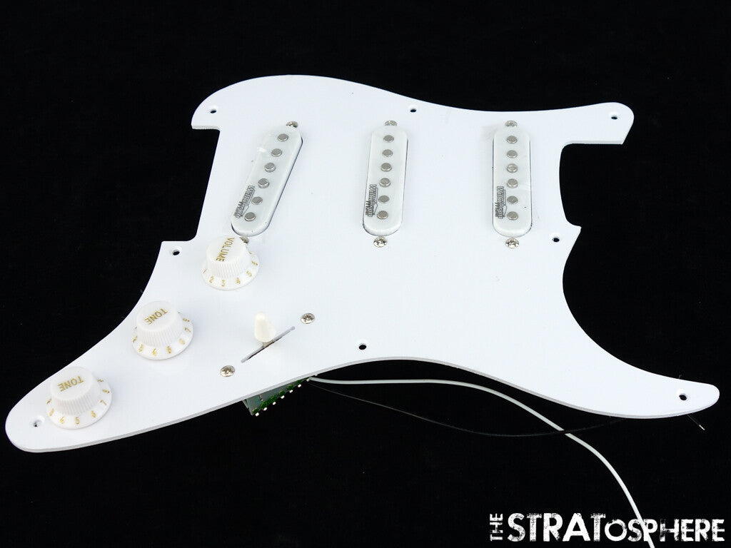 *NEW Wilkinson WOVS LOADED PICKGUARD for Fender Strat Parts White 1 Ply 8 Hole