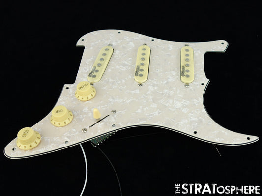*NEW Wilkinson WOVS LOADED PICKGUARD for Fender Strat Aged Pearloid 11 Hole