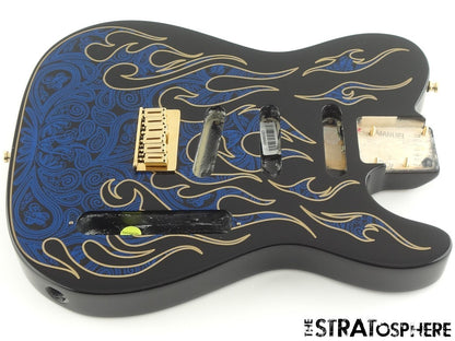 Fender James Burton Telecaster Tele BODY + HARDWARE Blue Paisley Flame $20 OFF