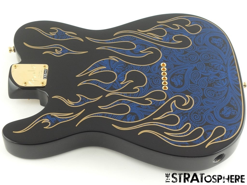 Fender James Burton Telecaster Tele BODY + HARDWARE Blue Paisley Flame $20 OFF