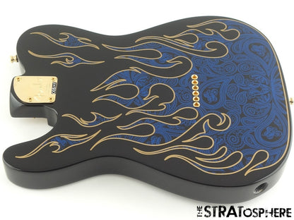Fender James Burton Telecaster Tele BODY + HARDWARE Blue Paisley Flame $20 OFF