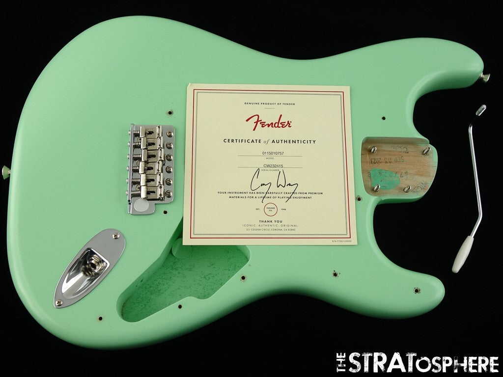 USA Fender Cory Wong Strat BODY &HARDWARE Ltd Lacquer Satin Surf Green
