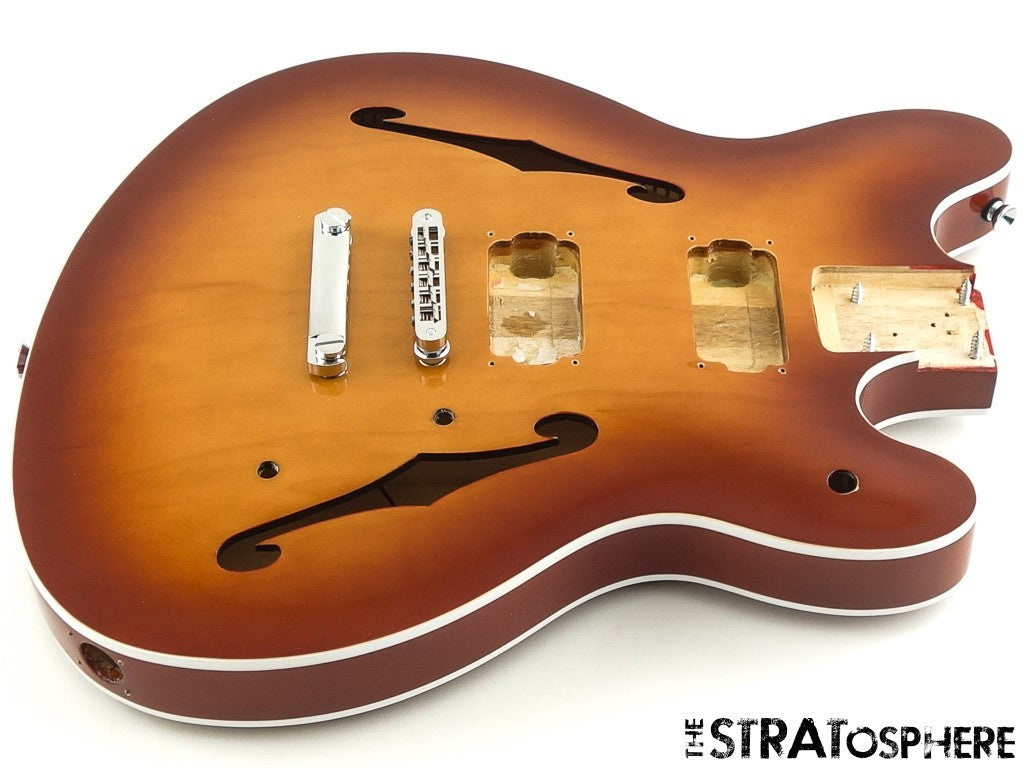 Fender Squier Affinity Starcaster Deluxe BODY + HARDWARE Semi-Hollow Siennaburst