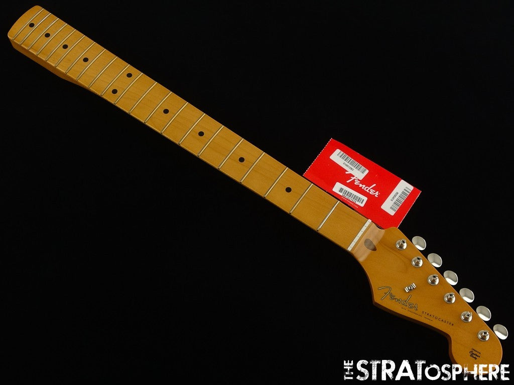 Fender Vintera II 50s RI Stratocaster Strat NECK & TUNERS, 1950s Maple Soft ''V''