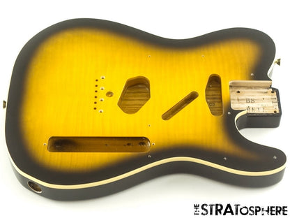 Fender Richie Kotzen Tele BODY, Ash Flame Maple Top Top Bound Brown Sunburst