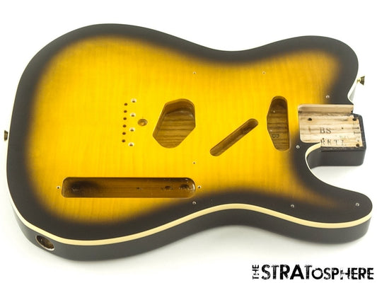 Fender Richie Kotzen Tele BODY, Ash Flame Maple Top Top Bound Brown Sunburst