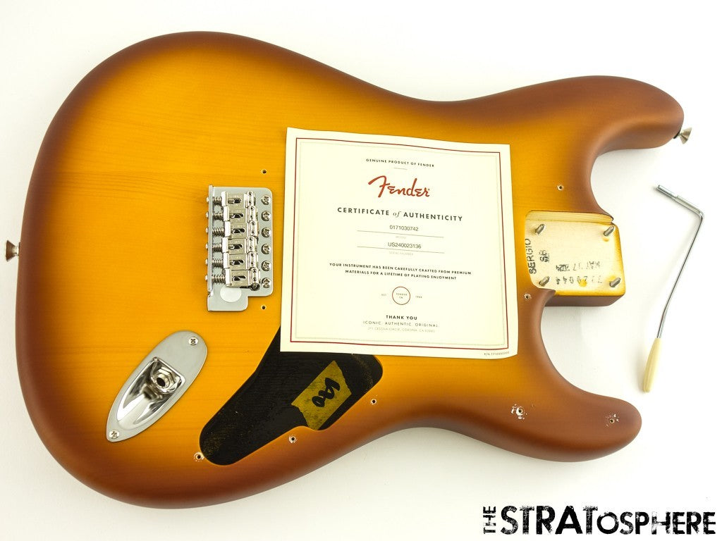 American Performer Fender Timber Strat BODY HARDWARE Honey Burst CLOSEOUT