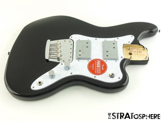 Fender Squier Paranormal Rascal Bass HH LOADED BODY Guitar Metallic Black.