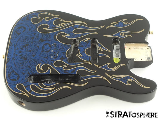USA Fender James Burton Telecaster Tele BODY, Guitar Blue Paisley Flame