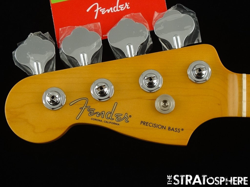 LEFTY Fender American Professional II Precision P BASS NECK +TUNERS, '63 C Maple
