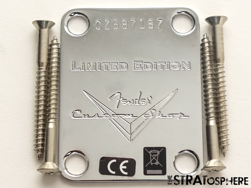 Fender USA Custom Shop 1963 CC Telecaster NECK PLATE, 63 Chrome Tele.