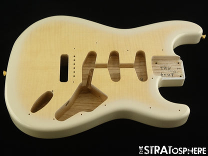 Fender Richie Kotzen Strat BODY Ash Flame Maple Top Transparent White Burst