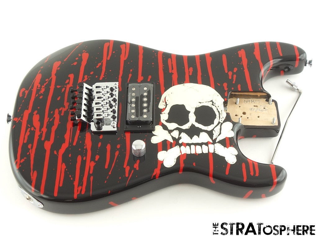 Charvel Warren DeMartini San Dimas LOADED BODY, Floyd Rose Duncan Skull + Blood