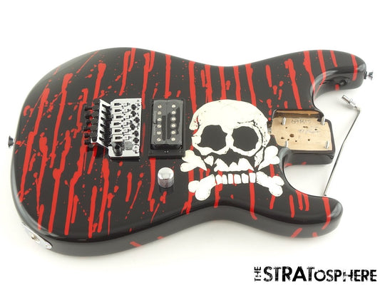 Charvel Warren DeMartini San Dimas LOADED BODY, Floyd Rose Duncan Skull + Blood