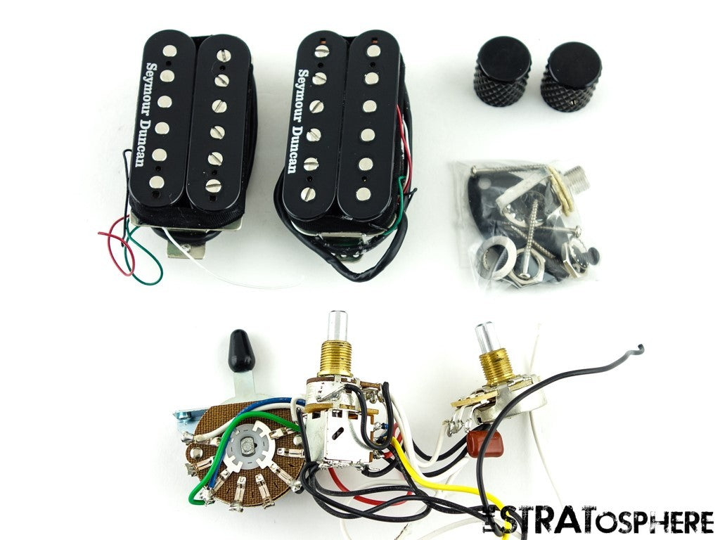 Charvel San Dimas SEYMOUR DUNCAN PICKUPS SWITCH POTS KNOBS JACK JB+ 59 Assembly