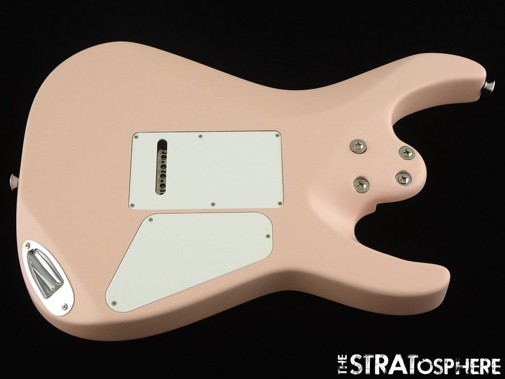 LEFTY Charvel DK24 HH Pro Mod Dinky LOADED BODY Gotoh 510 Satin Shell Pink