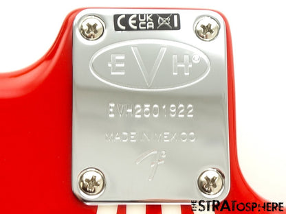 LEFTY EVH Striped Series LOADED BODY Floyd Rose DTuna Red, Black and White