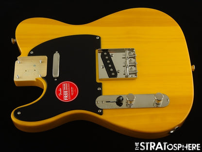 LEFTY Fender Squier 50s Telecaster Tele, LOADED BODY Butterscotch Blonde