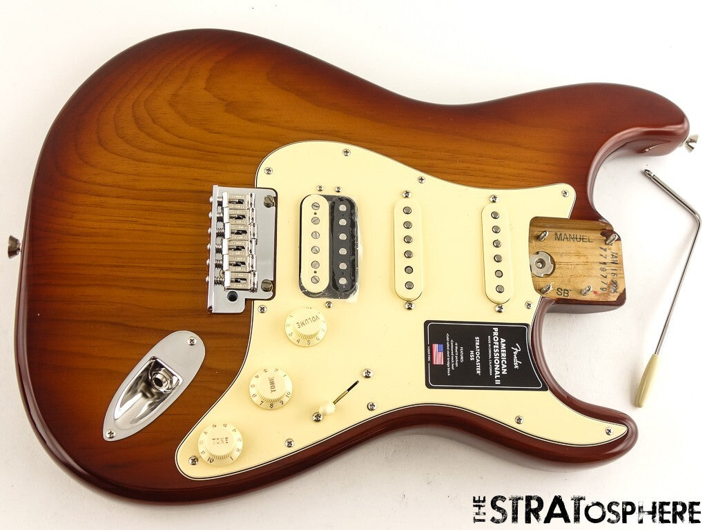 Fender American Professional II HSS Stratocaster, LOADED BODY Strat Siennaburst