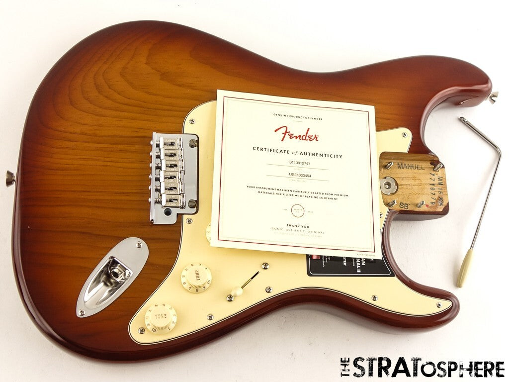 Fender American Professional II HSS Stratocaster, LOADED BODY Strat Siennaburst