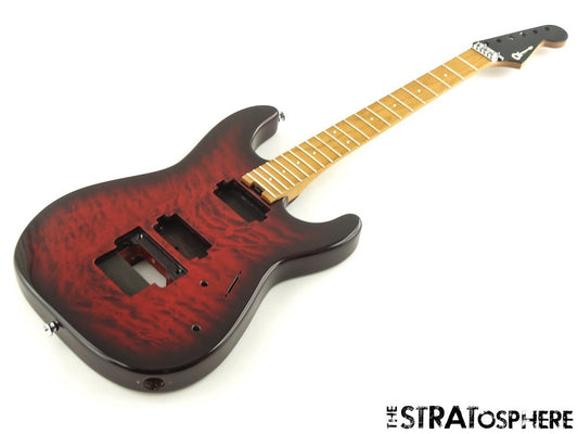 Charvel Pro Mod Plus San Dimas Floyd HH BODY & NECK Caramelized QM Sangria Burst