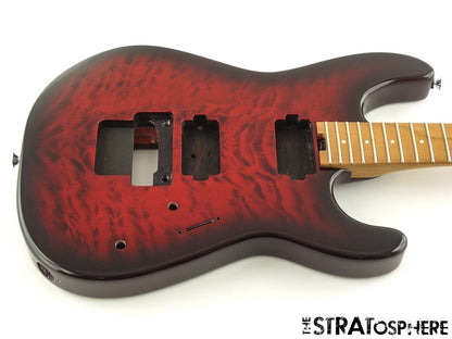 Charvel Pro Mod Plus San Dimas Floyd HH BODY & NECK Caramelized QM Sangria Burst
