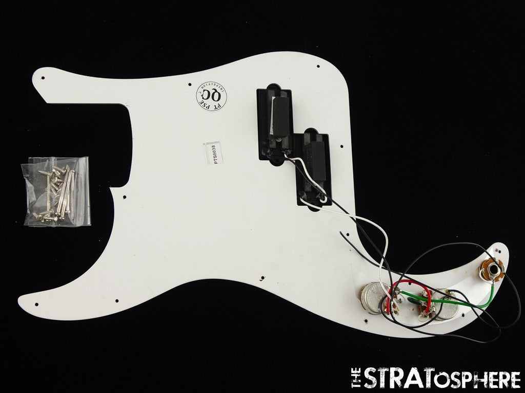 Fender Standard Precision Bass LOADED PICKGUARD w/ Pickups White