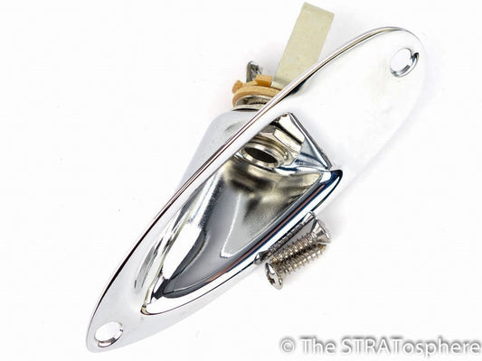 Fender Tom Morello Stratocaster Strat OUTPUT JACK & Plate, Guitar Chrome