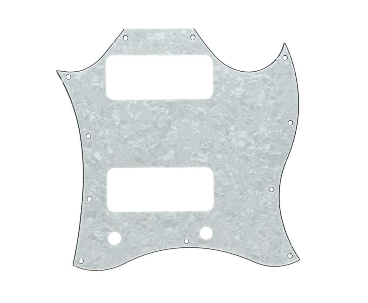 * NEW White Pearloid PICKGUARD for USA Gibson SG *Special* P-90s 3 Ply 11 Hole