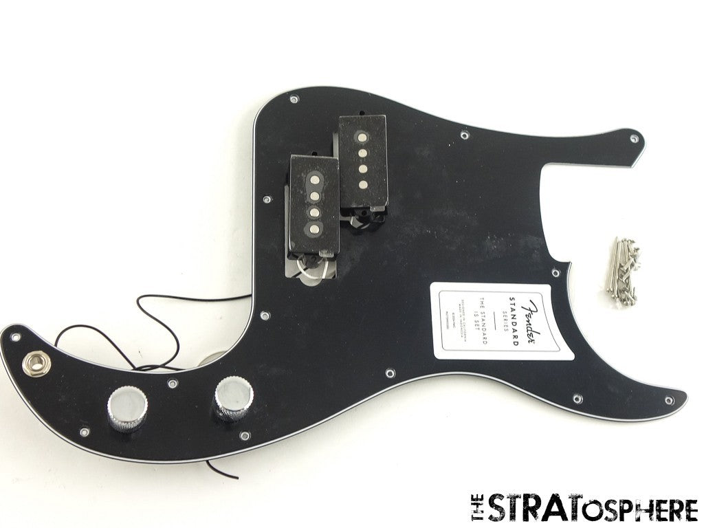 Fender Standard Precision Bass LOADED PICKGUARD w/ Pickups, Black