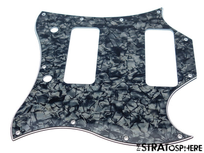 * NEW Black Pearloid PICKGUARD for USA Gibson SG *Special* P-90s 3 Ply 11 Hole