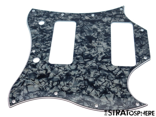 * NEW Black Pearloid PICKGUARD for USA Gibson SG *Special* P-90s 3 Ply 11 Hole
