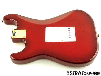 Fender Richie Kotzen Strat BODY + HARDWARE Ash Flame Maple Top Red Burst