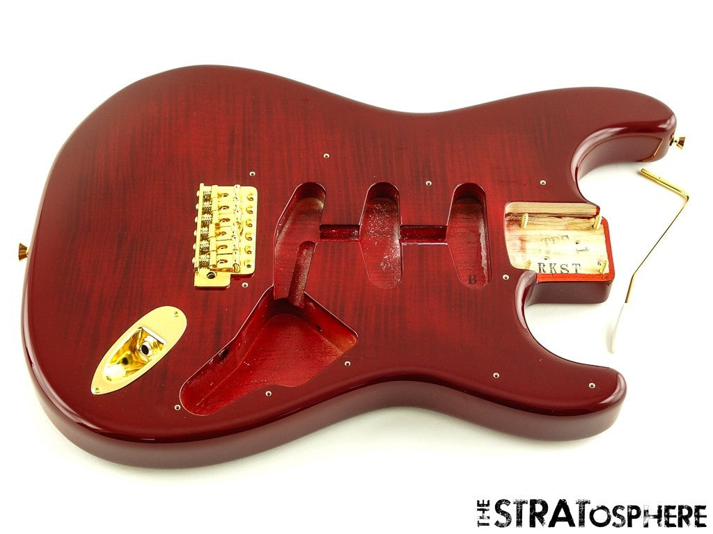 Fender Richie Kotzen Strat BODY + HARDWARE Ash Flame Maple Top Red Burst