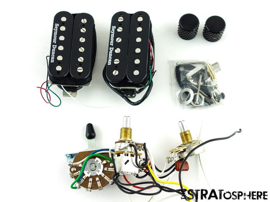Charvel San Dimas SEYMOUR DUNCAN PICKUPS SWITCH POTS KNOBS &JACK JB+ 59 Assembly