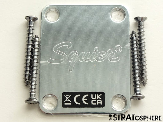 Fender Squier Affinity Series, Jazz Bass, NECK PLATE, Chrome.