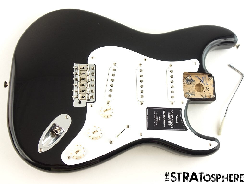 Fender Vintera II 50s RI Stratocaster Strat LOADED BODY, 1950s, Black.