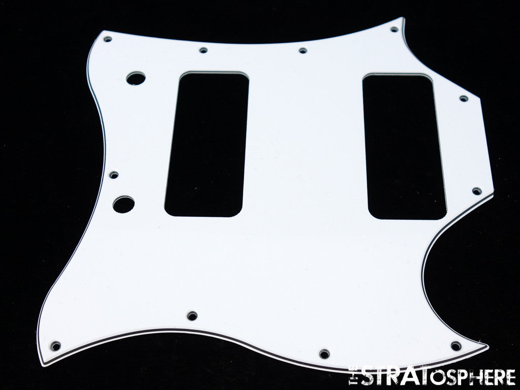 * NEW White PICKGUARD for USA Gibson SG *Special* P-90s Guitar 3 Ply 11 Hole