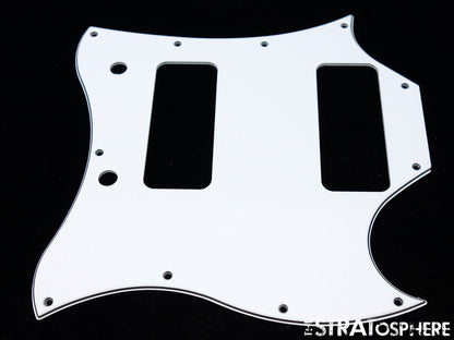* NEW White PICKGUARD for USA Gibson SG *Special* P-90s Guitar 3 Ply 11 Hole