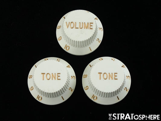 Fender Standard Stratocaster Strat GUITAR KNOBS 1 Volume 2 Tone.
