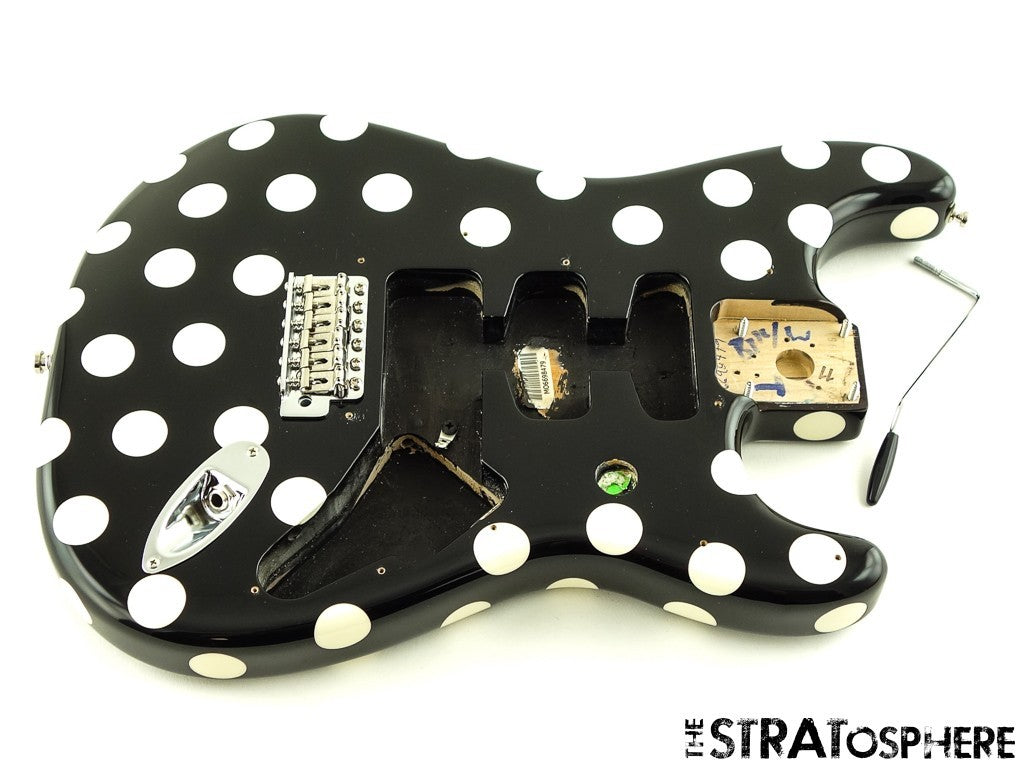 Fender Buddy Guy Stratocaster Strat BODY + HARDWARE, Guitar Black Polka Dot
