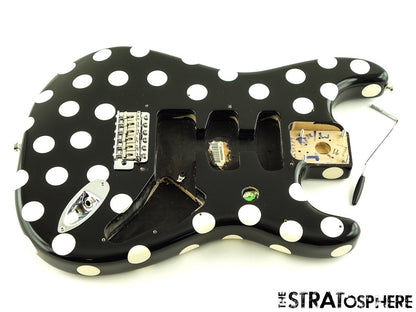 Fender Buddy Guy Stratocaster Strat BODY + HARDWARE, Guitar Black Polka Dot