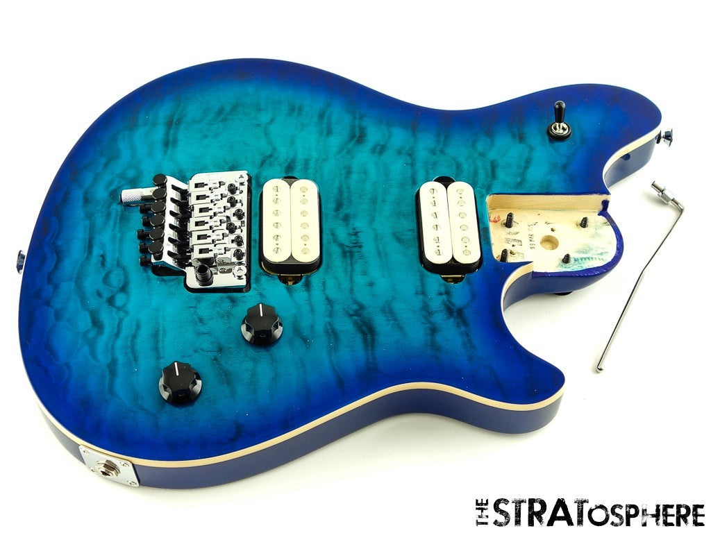 EVH Wolfgang Special QM LOADED BODY Quilt Maple Guitar Floyd Rose Chlorine Burst