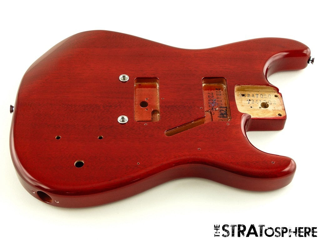 Fender Squier Paranormal Strat-O-Sonic BODY Parts Crimson Red Transparent