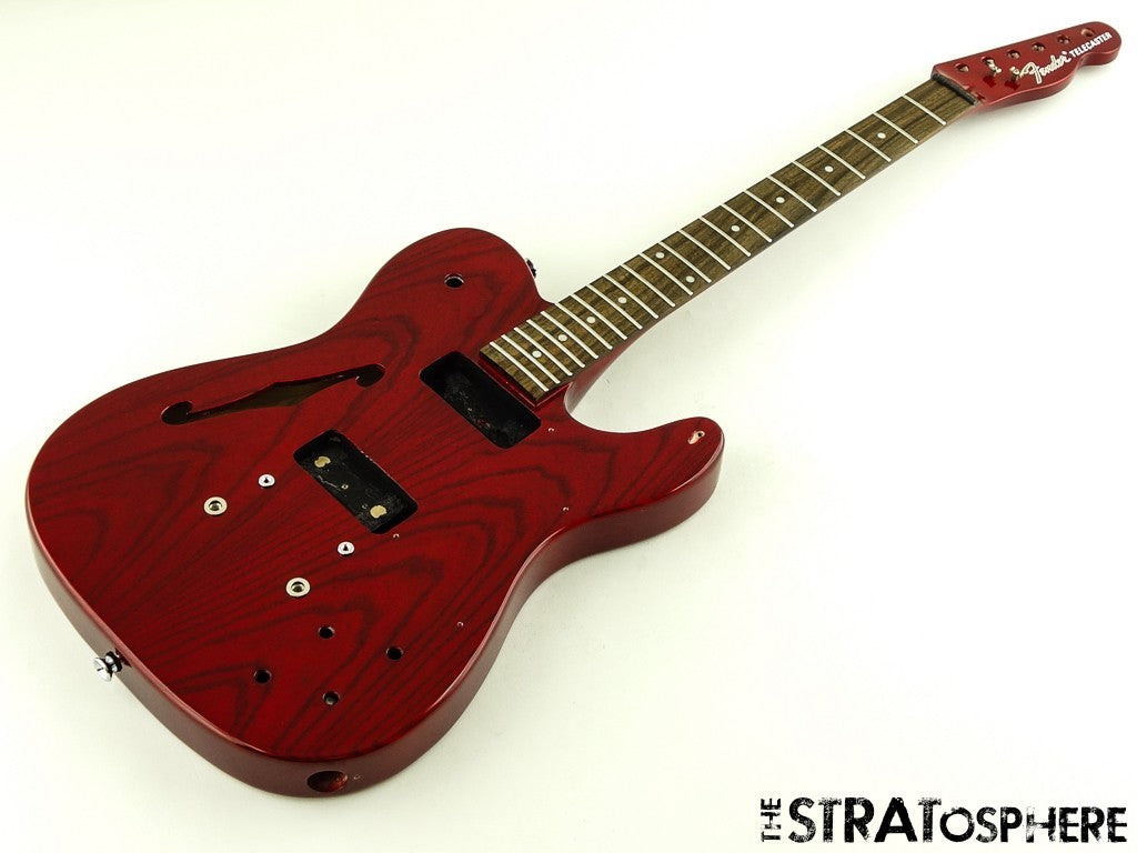Fender JA-90 Jim Adkins Thinline Tele BODY + NECK Telecaster CRT Crimson Red Ash